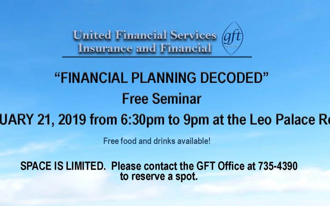 FINANCIAL PLANNING DECODED SEMINAR: FEBRUARY 21