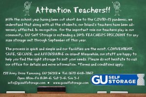 GU SELF STORAGE DISCOUNT