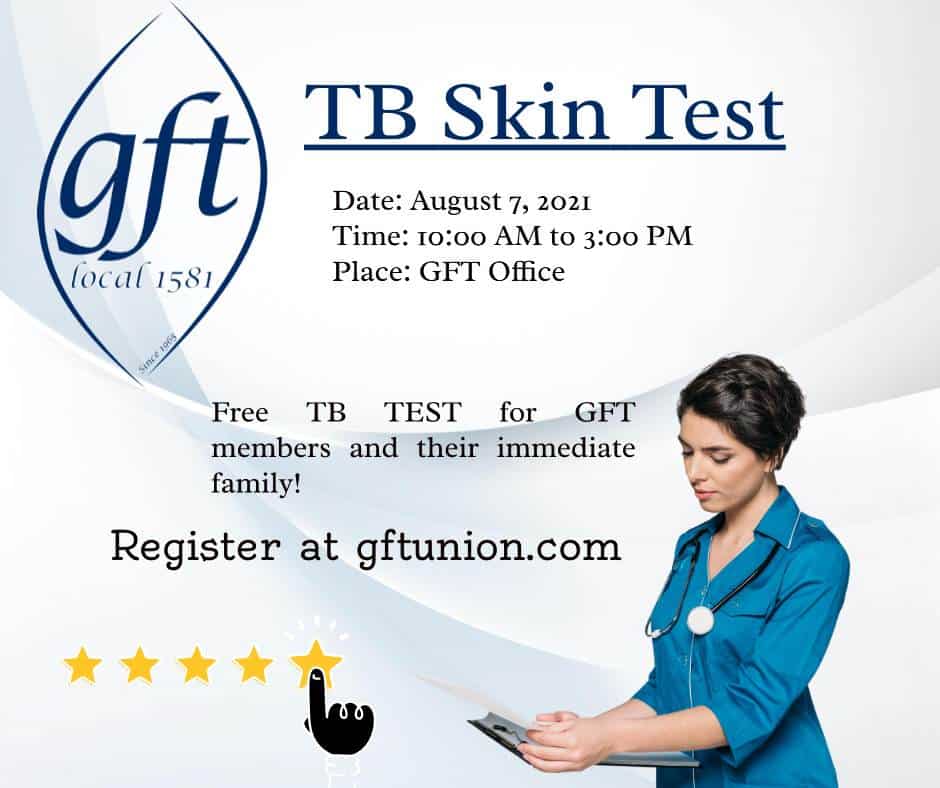 GFT Annual TB Skin Test August 7, 2021