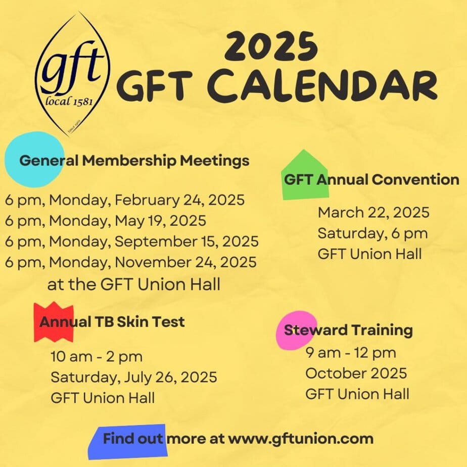 GFT 2025 Calendar of Events